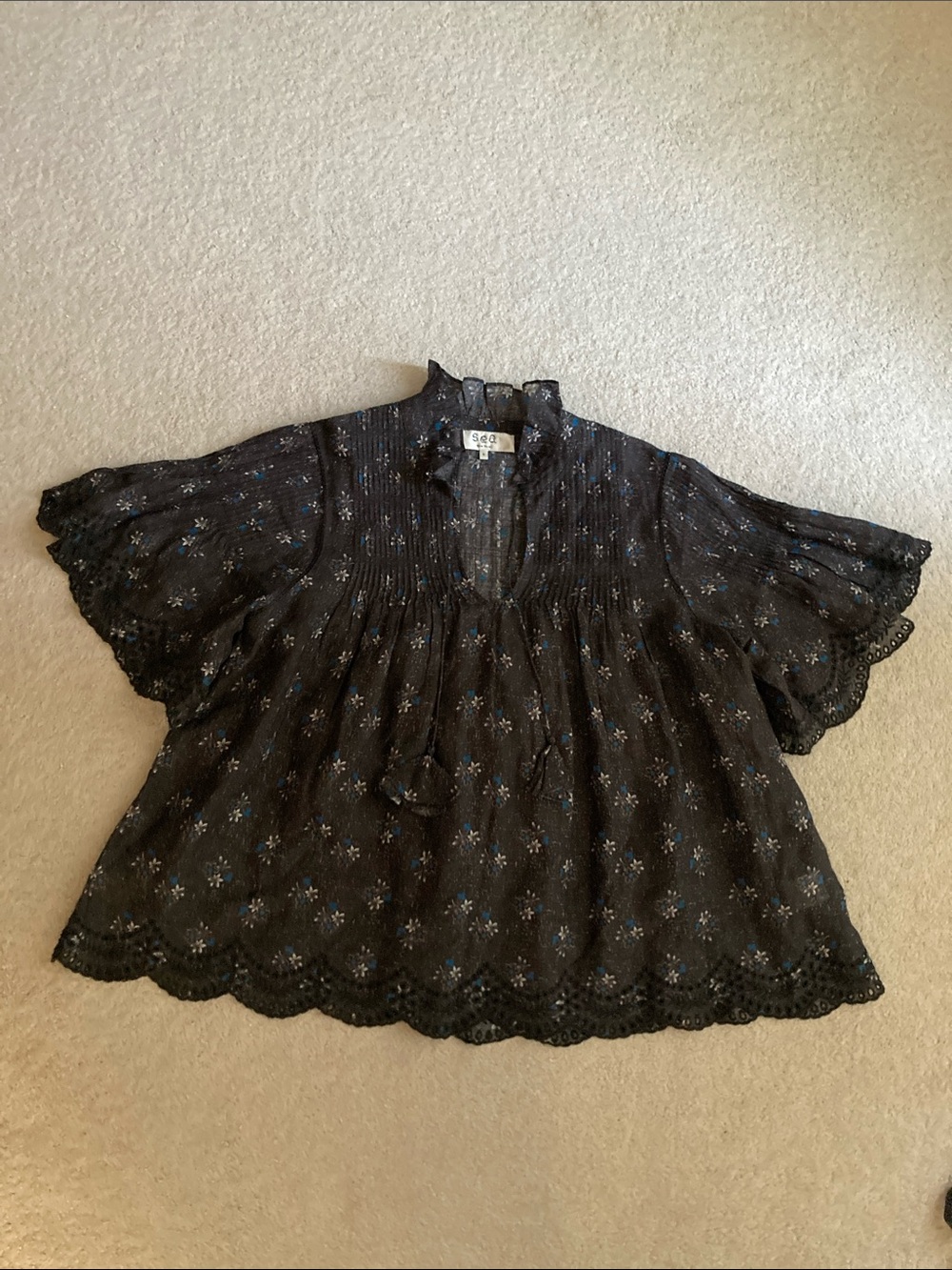 Sea New York ditsy mix top
